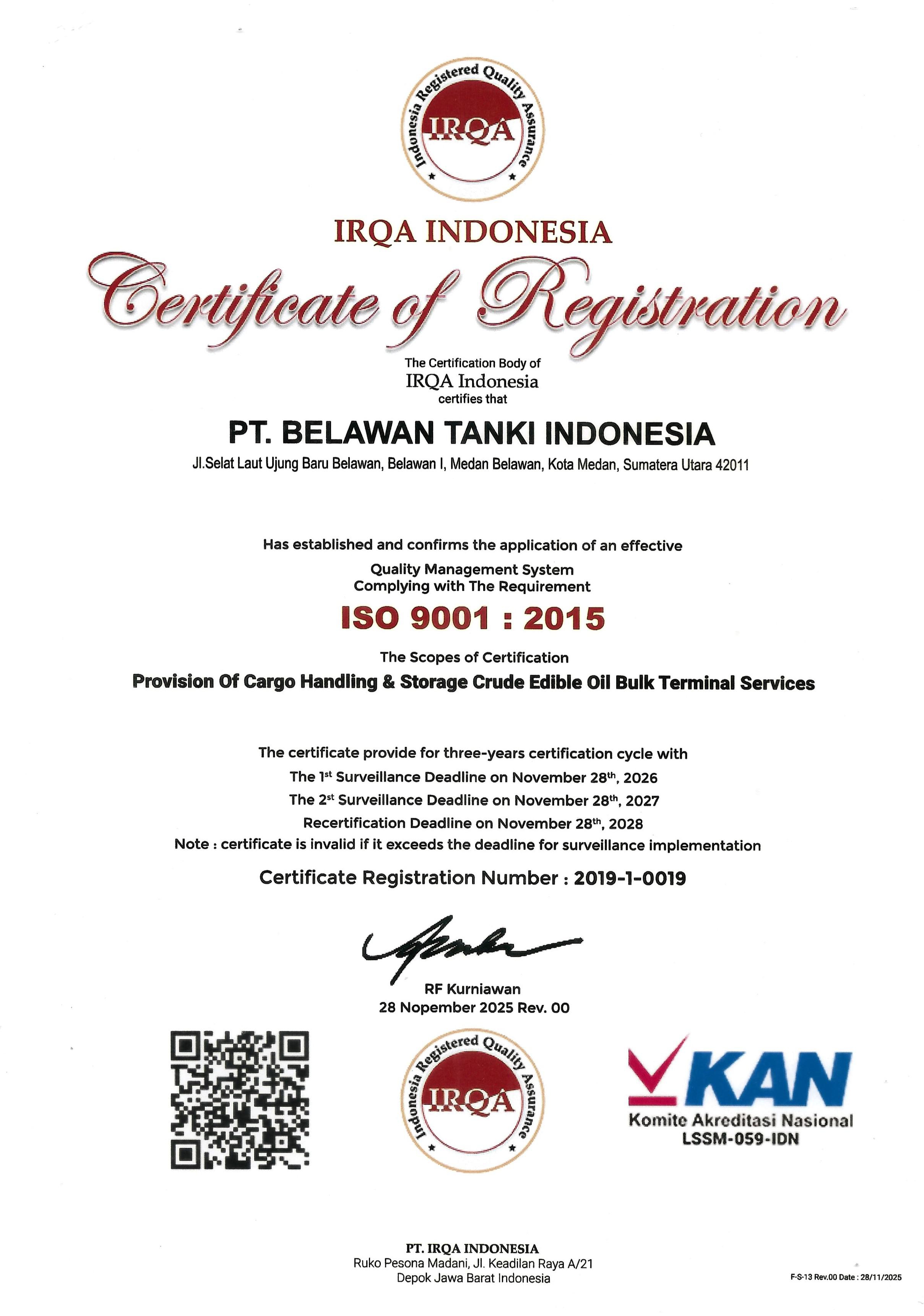 ISO Certificate